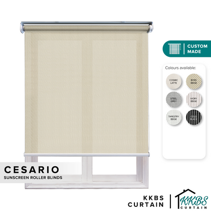 Cesario Sunscreen Roller Blinds Dibuat Tersuai 