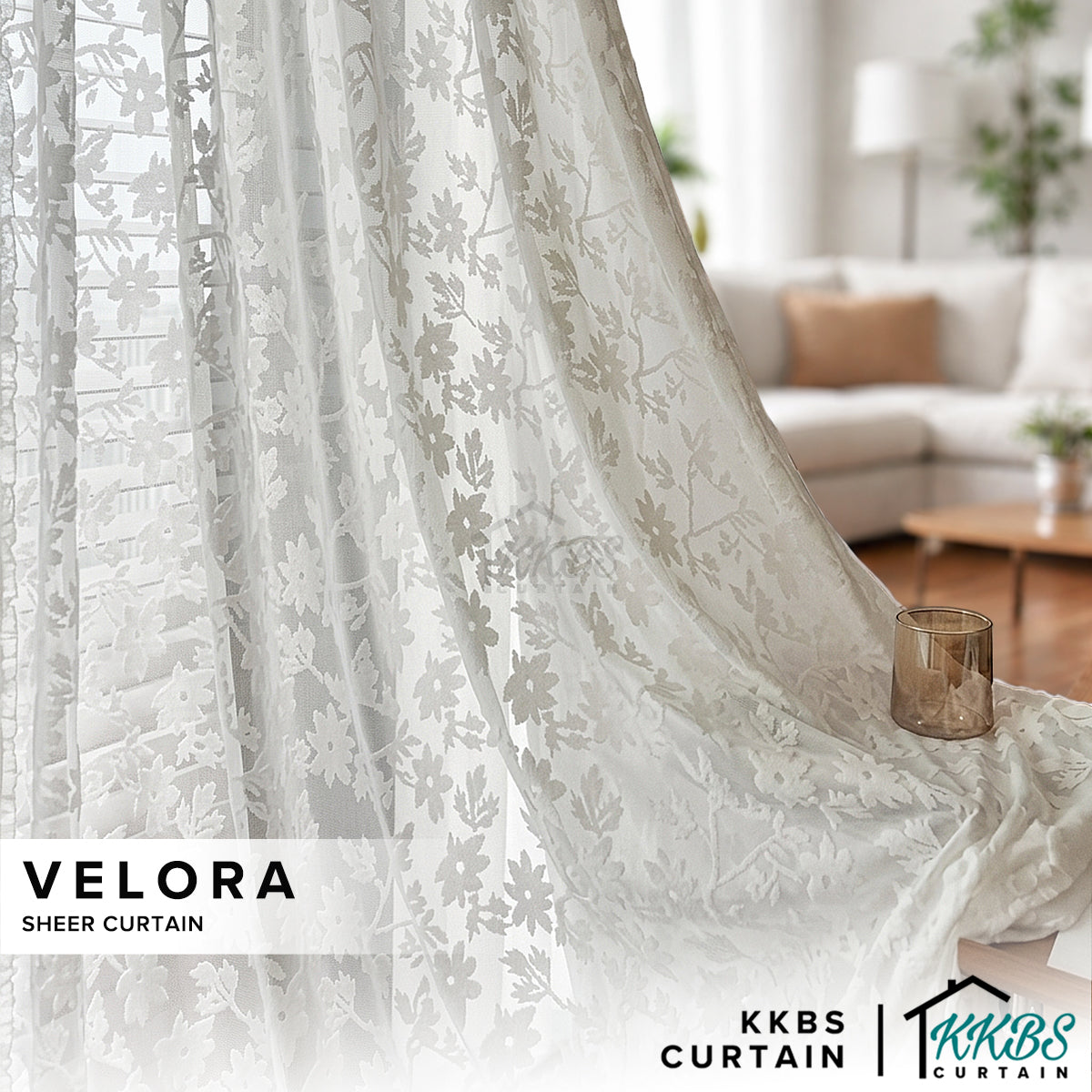 Velora Langsir Jarang / Langsir Jaring Siap Dijahit Kedut Perancis Cangkuk &amp; Cincin Lubang