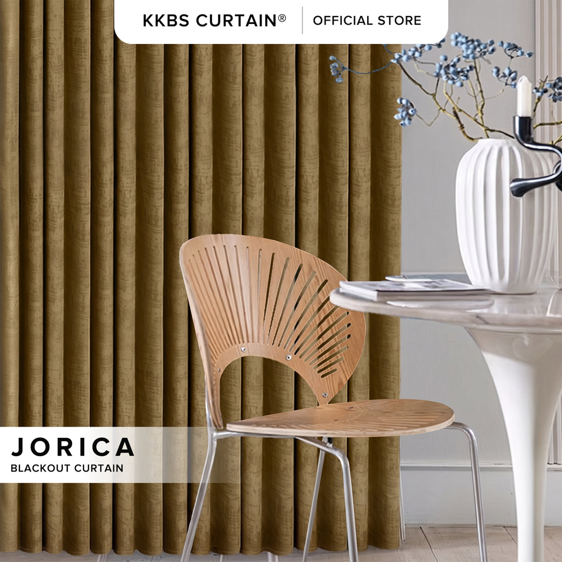 Jorica 85-95% 遮光窗帘成品 标准宽度