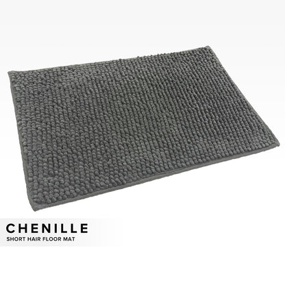 Alas Kaki Chenille Microfiber Warna Polos Bulu Pendek