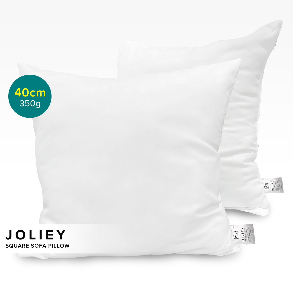 Joliey 方形沙发枕头白色内垫抱枕