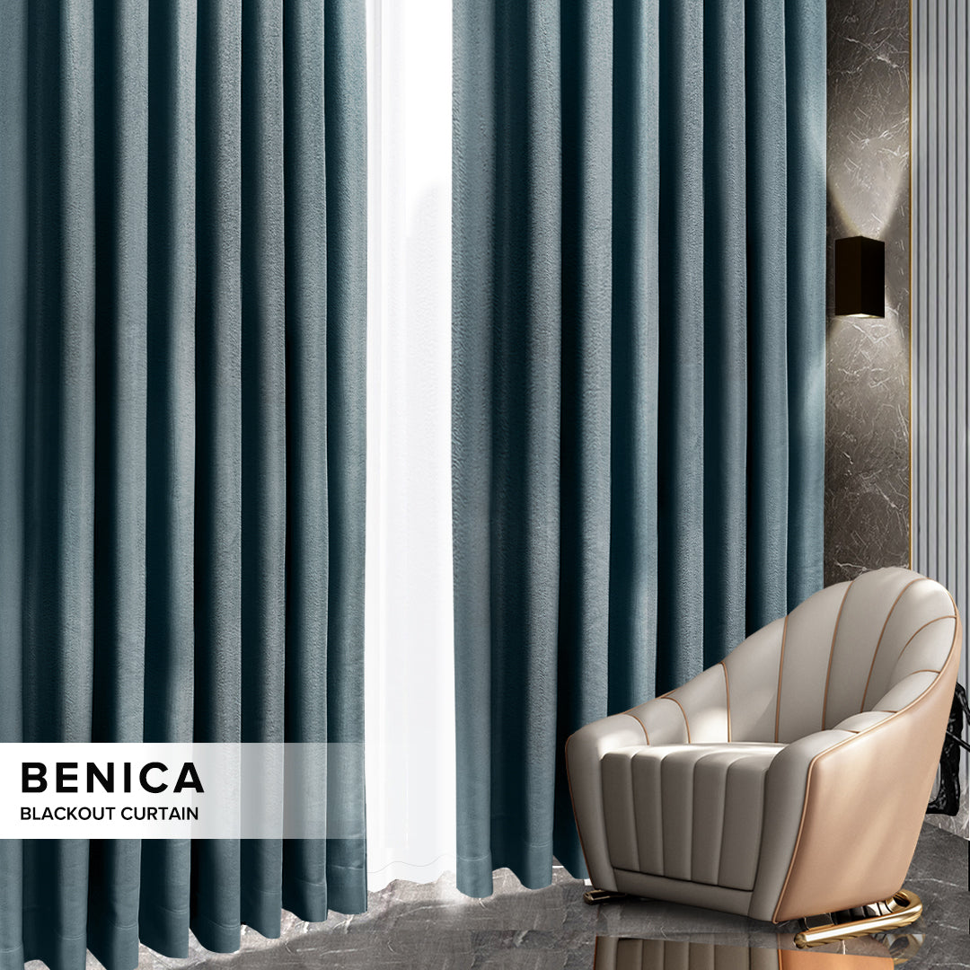 Benica Langsir 100% Blackout Siap Jahit