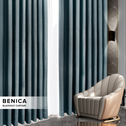 Benica 100% Blackout Curtain Ready Made