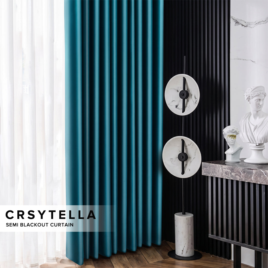 Crystella Langsir Semi Blackout Siap Jahit
