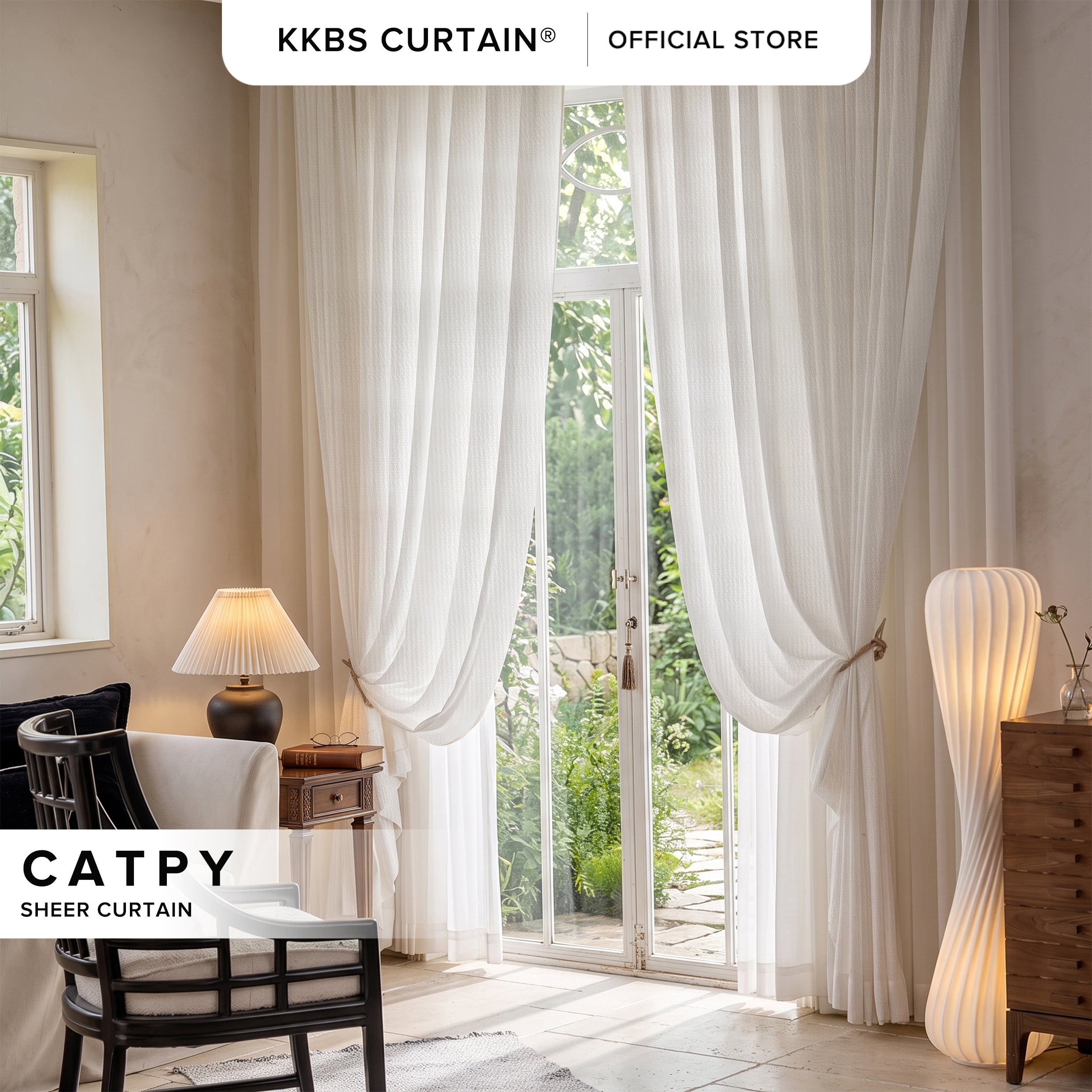 Catpy Sheer Curtain Custom Made