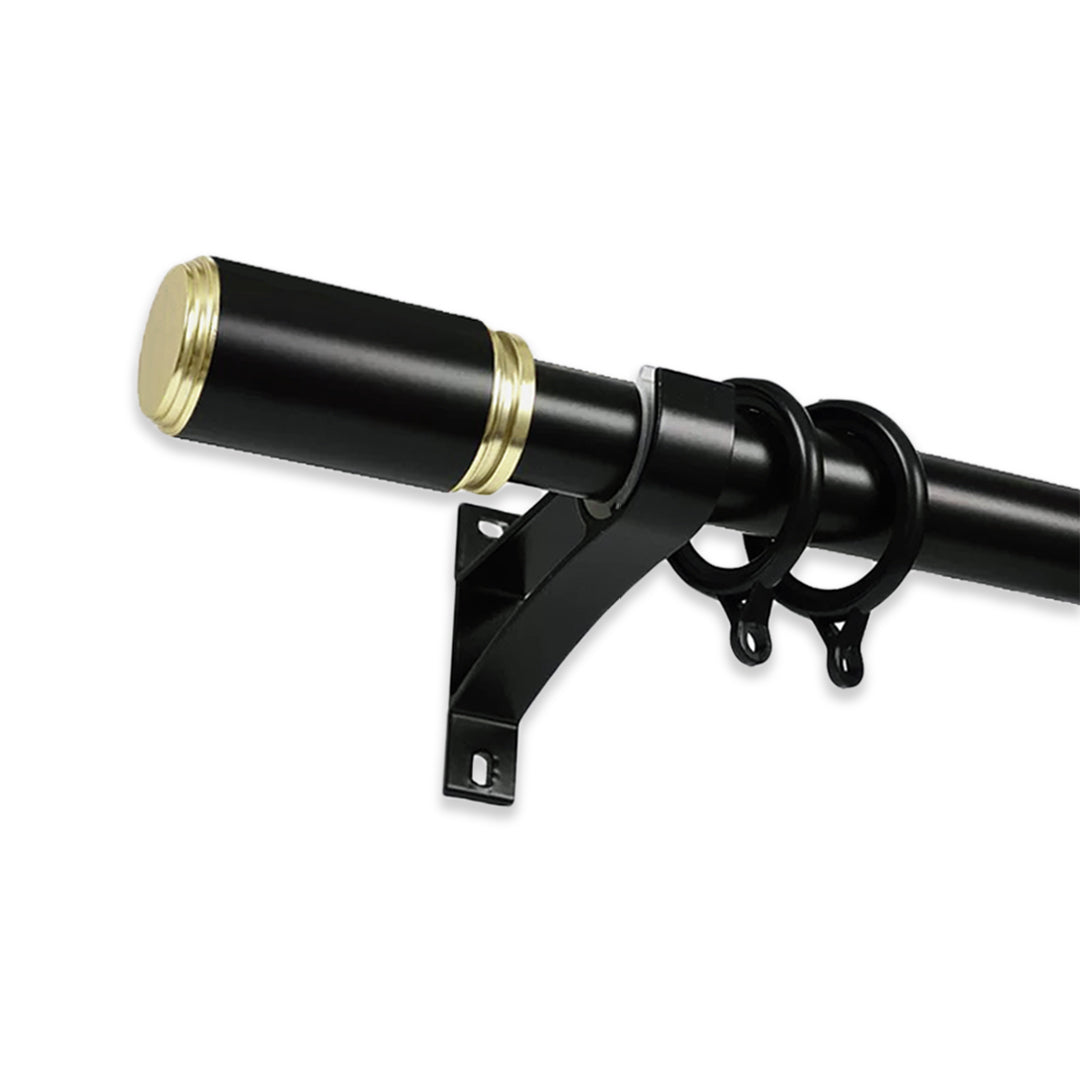 Morandy Curtain Rod Single Bracket Obsidian Black Colour