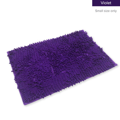 Alas Kaki Chenille Microfiber Warna Polos Bulu Panjang