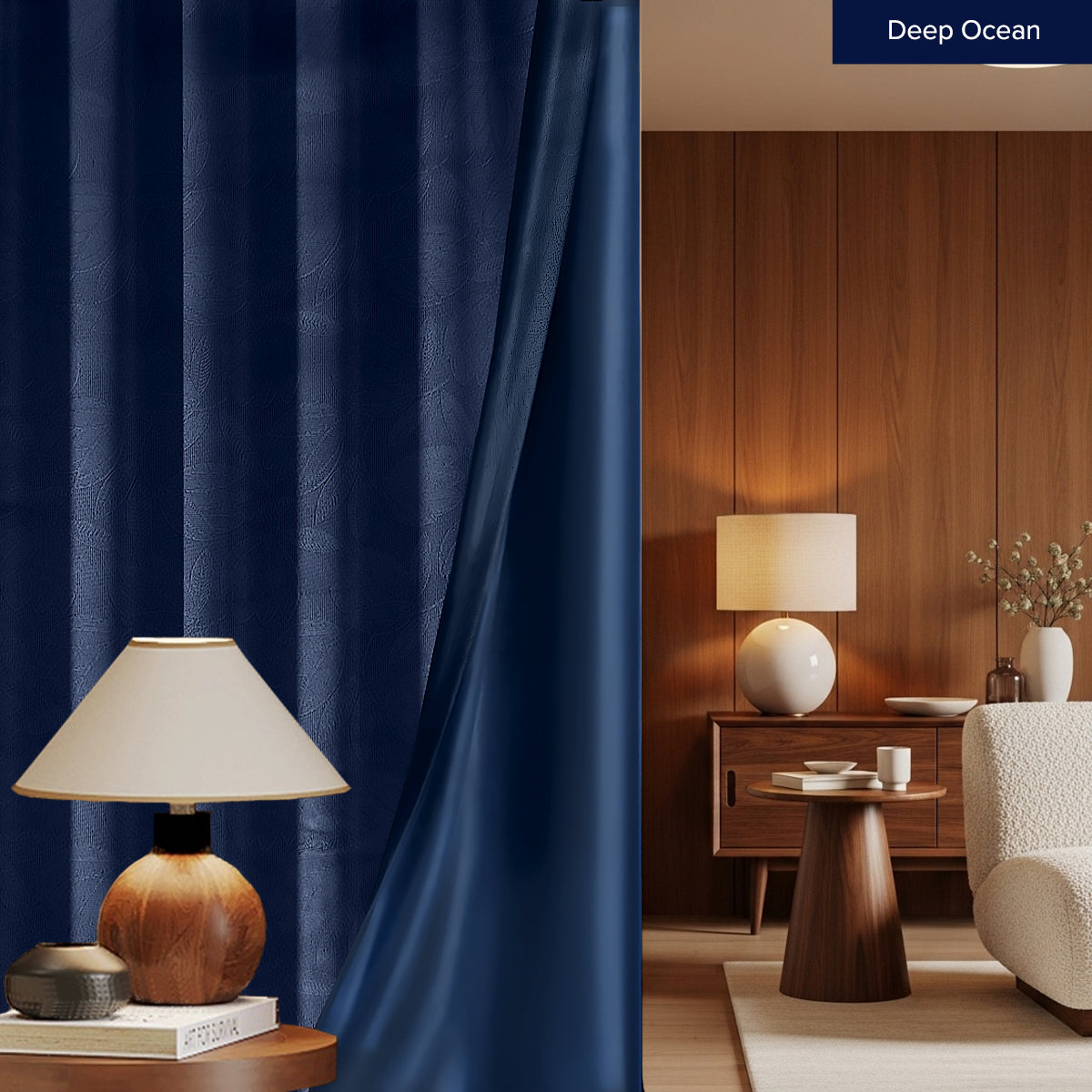 Miranda 90-98% Blackout Curtain Ready Made - Standard Width
