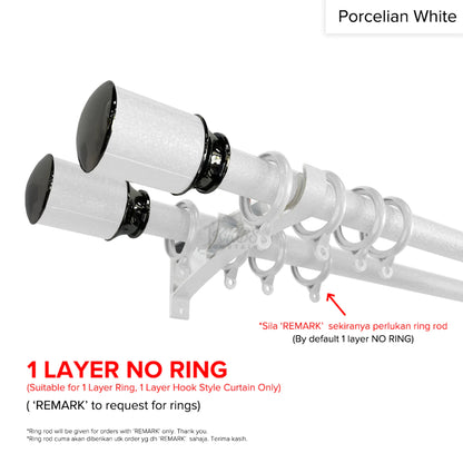 Luxstony Curtain Rod Double Complete Set