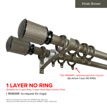 Luxstony Curtain Rod Double Complete Set