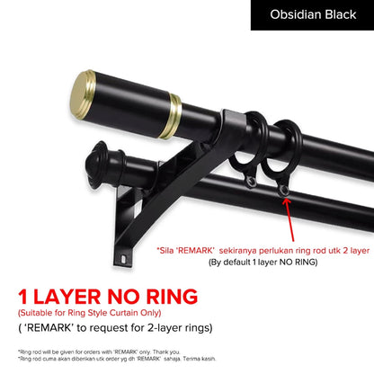 Set Lengkap Rod Langsir Morandy Berganda