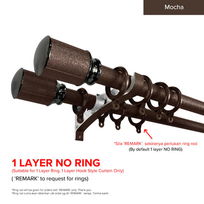 Luxstony Curtain Rod Double Complete Set