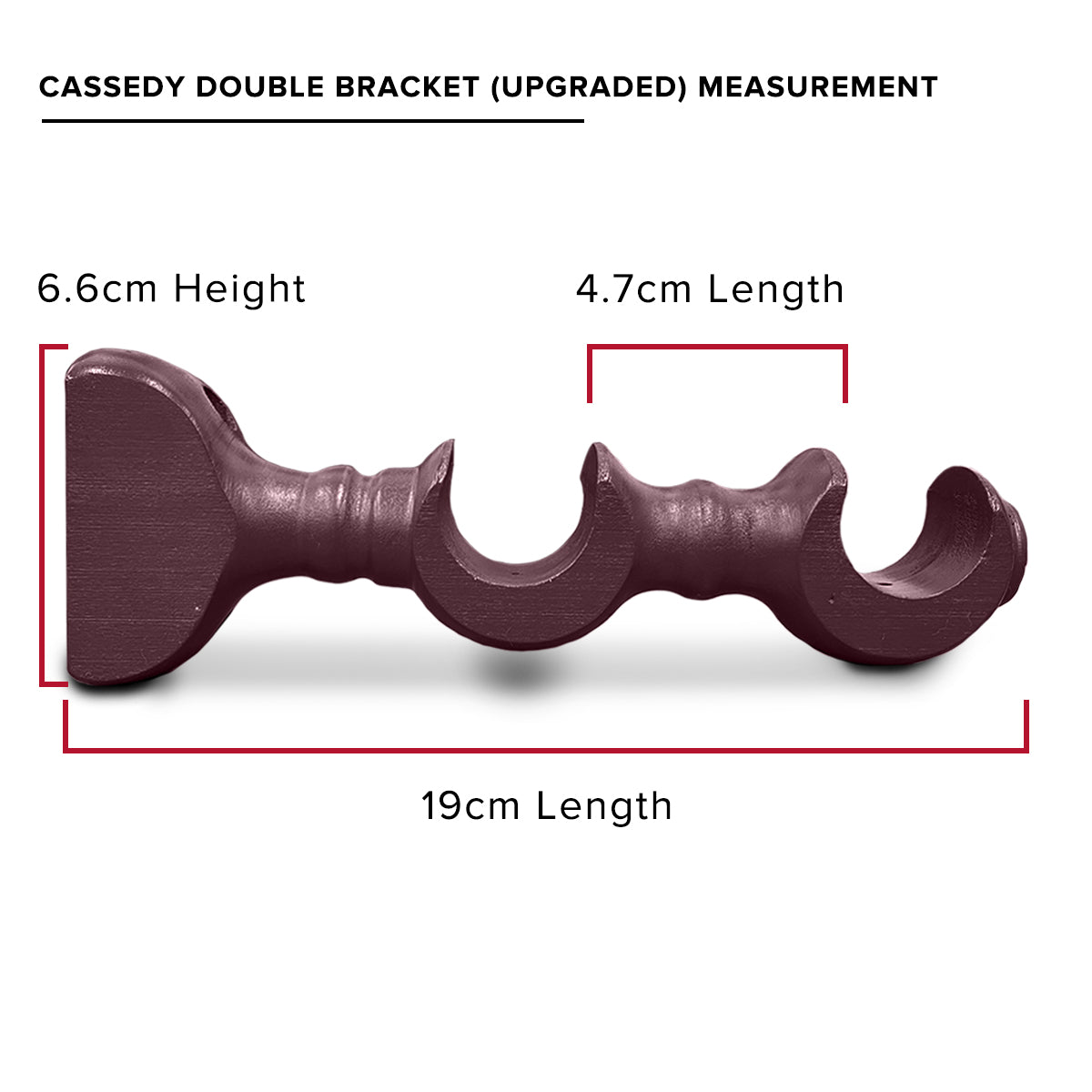 Cassedy Bracket Double Warna Merlot Gelap