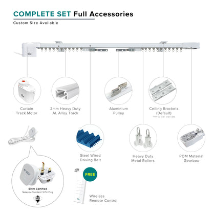 Smartony Motorised Curtain Track Wi-Fi / ZigBee Complete Set