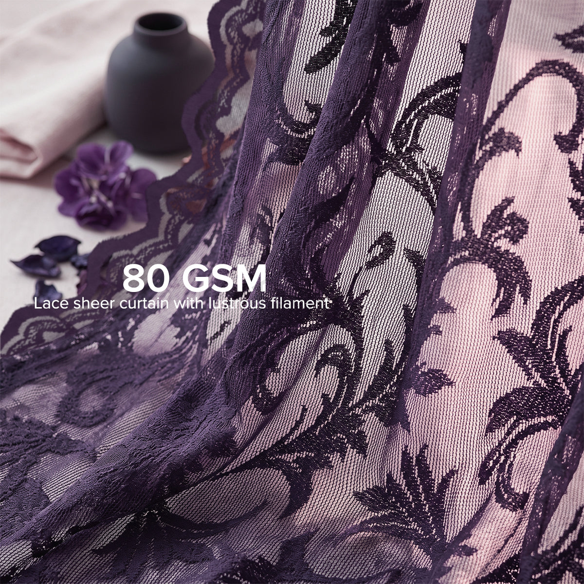 Florence Lace Sheer Curtain Ready Made
