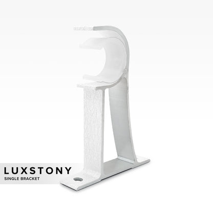 Luxstony Curtain Rod Single Bracket Porcelain White