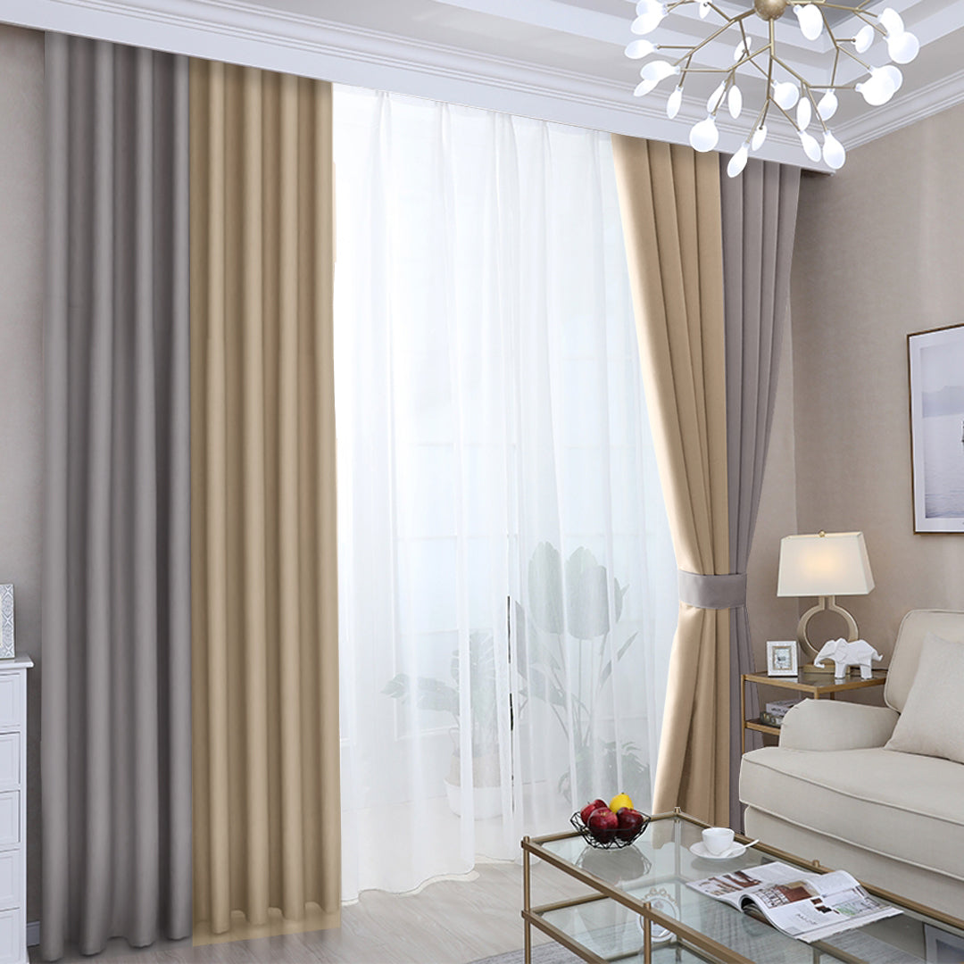Langsir Canola 80%+ Blackout Cangkuk &amp;amp; Lubang Minimalis