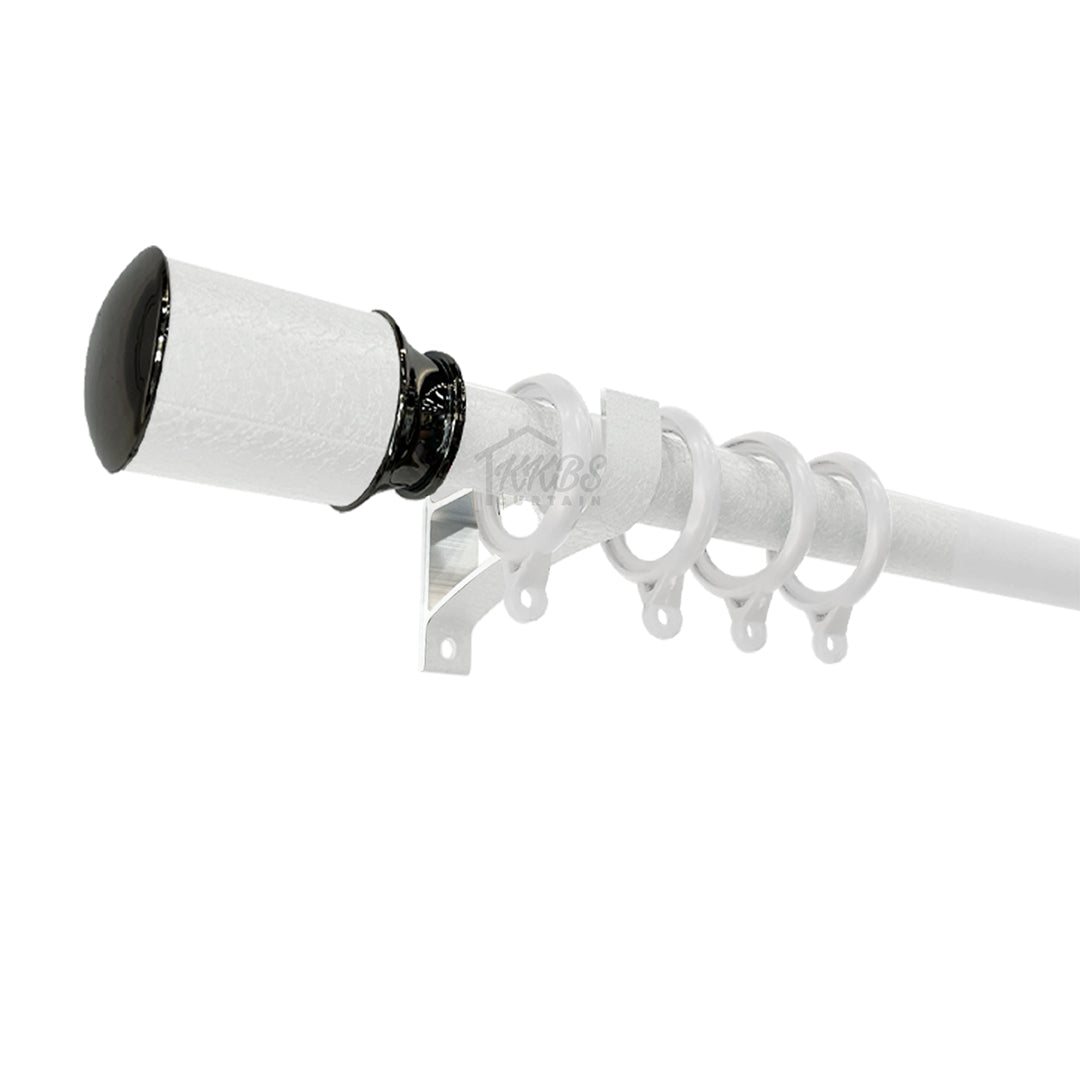Luxstony Curtain Rod Single Bracket Porcelain White