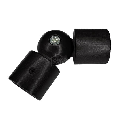 Cassedy Wooden Curtain Rod L-Shape Connector - Ebony Black