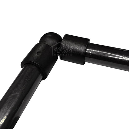 Cassedy Wooden Curtain Rod L-Shape Connector - Ebony Black