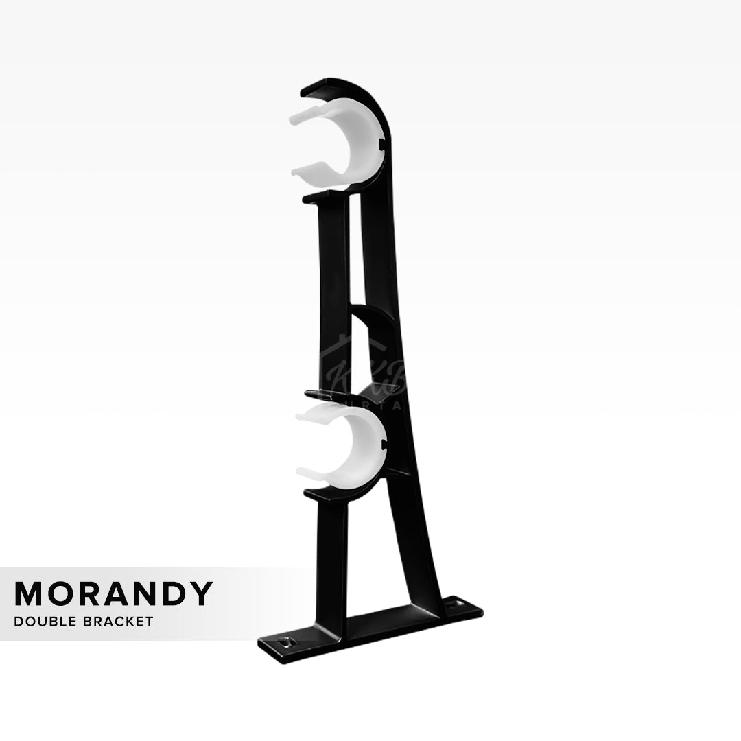 Morandy 窗帘杆双支架 黑曜石色