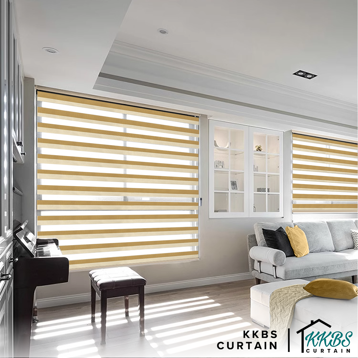 Perido Semi Blackout Zebra Blinds Custom Made 