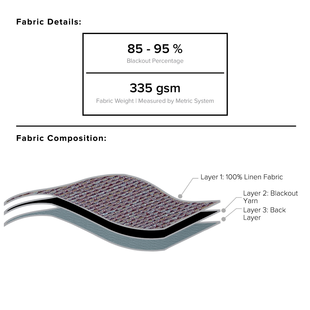 Takumi 95%+ Blackout Curtain Ready Made - Standard Width
