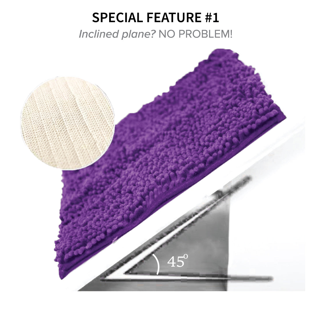 Alas Kaki Chenille Microfiber Warna Polos Bulu Pendek