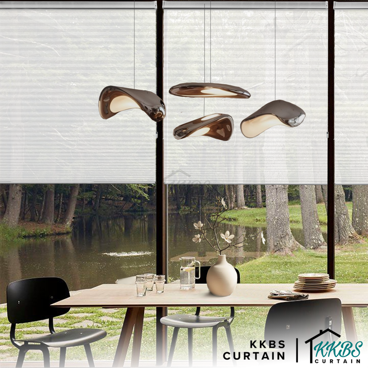 Noriko 38mm Separa Blackout Honeycomb Blinds Custom Made
