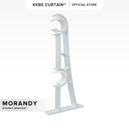 Morandy Curtain Rod Double Bracket - Pearl White