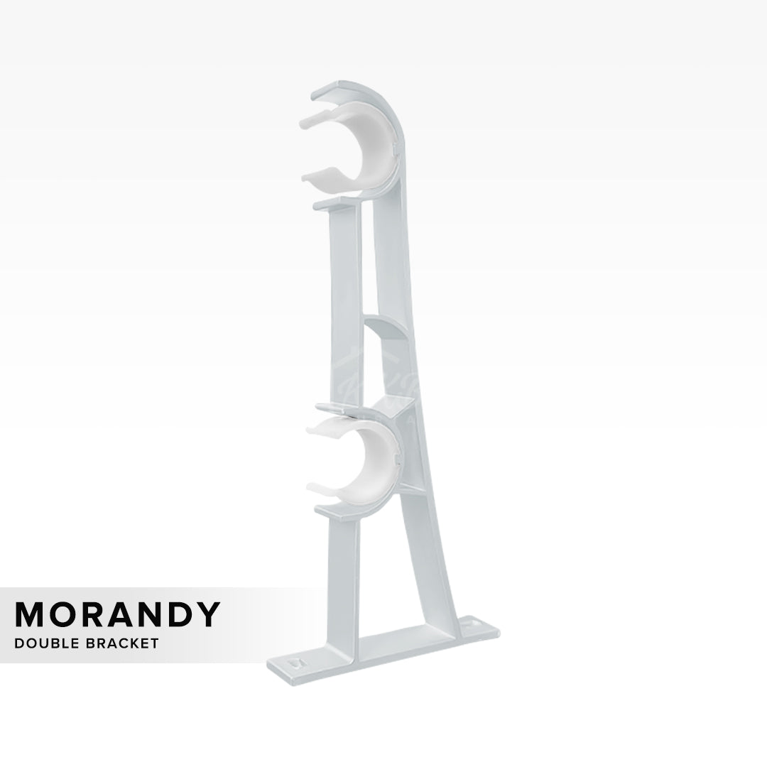 Morandy 窗帘杆双支架 珍珠白