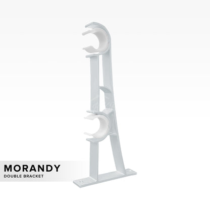 Morandy 窗帘杆双支架 珍珠白