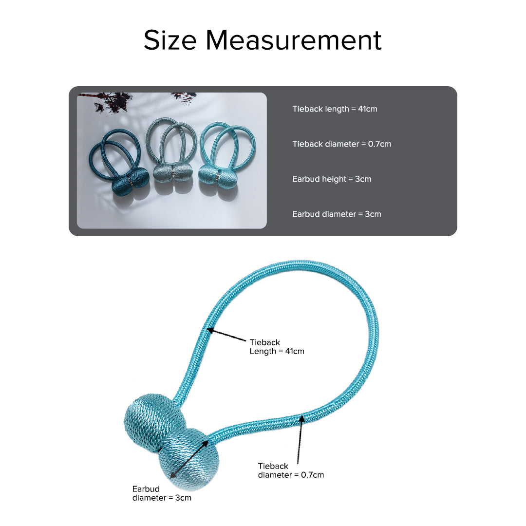 Ellie Tali Pengikat Langsir Magnetik Berbentuk Earbud