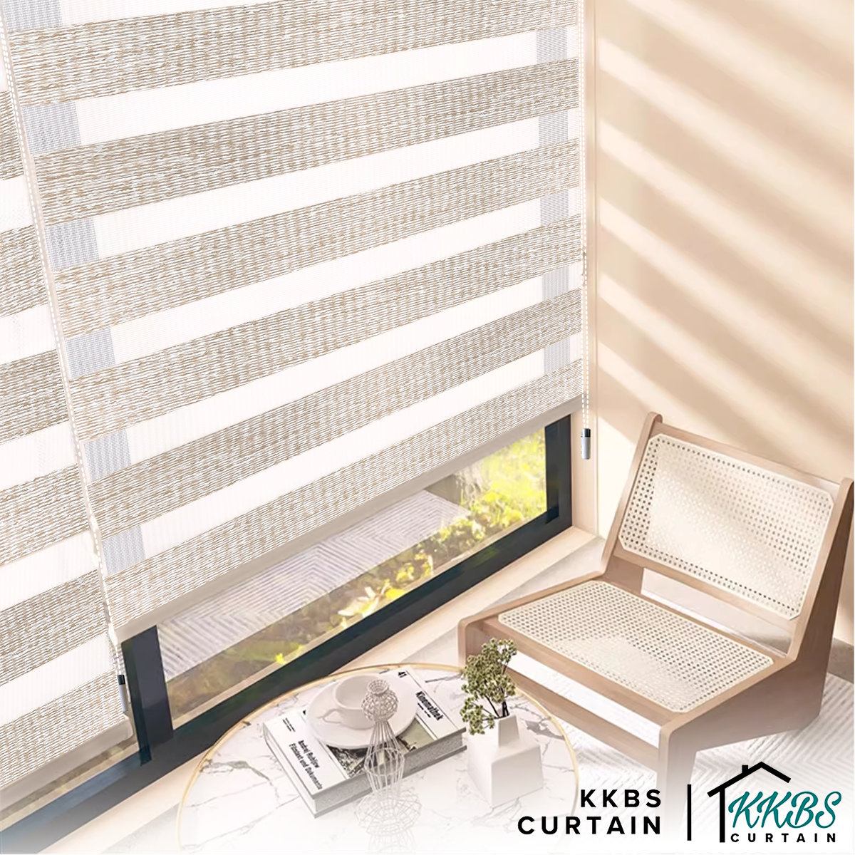 Antonio Blackout Zebra Blinds Dibuat Tersuai 