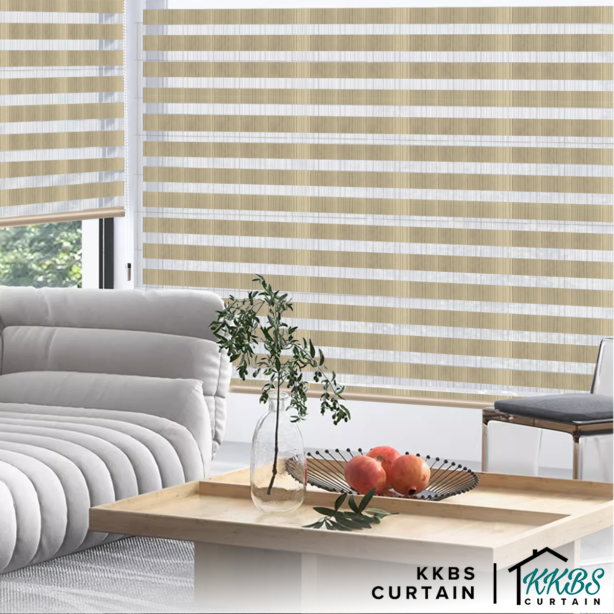 Felicio Semi Blackout Zebra Blinds Dibuat Tersuai 