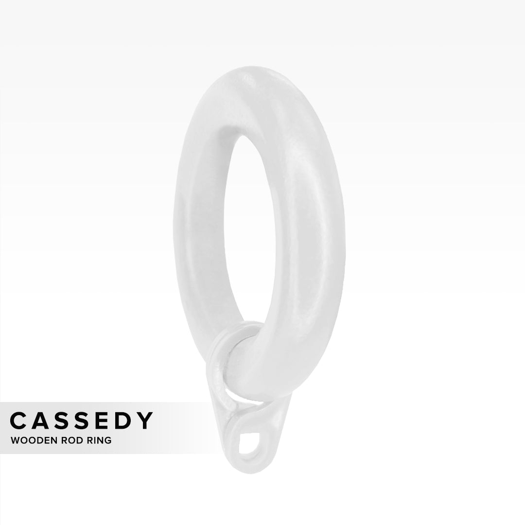 Cassedy 木制窗帘杆环 古白色