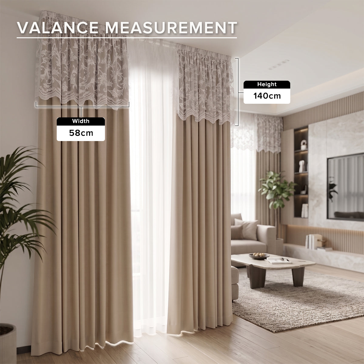 Florence Lace Sheer Curtain Ready Made