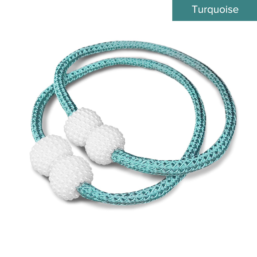 Pearlie Magnetic Pearl Braided Curtain Tieback