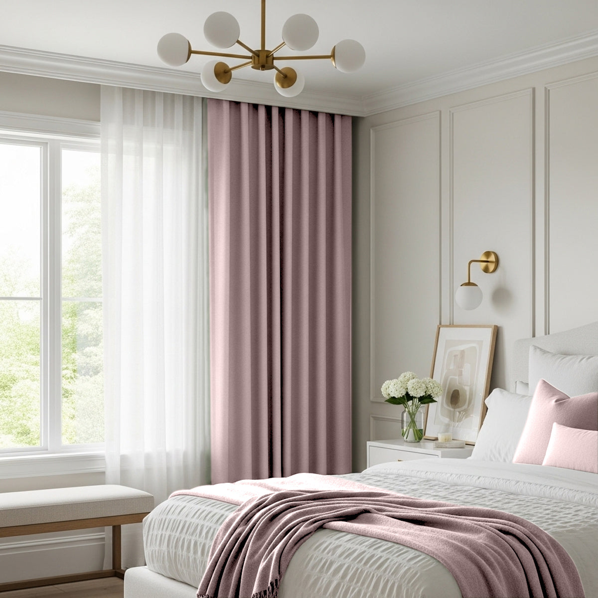 Melina 90-98% Blackout Curtain Ready Made - Standard Width