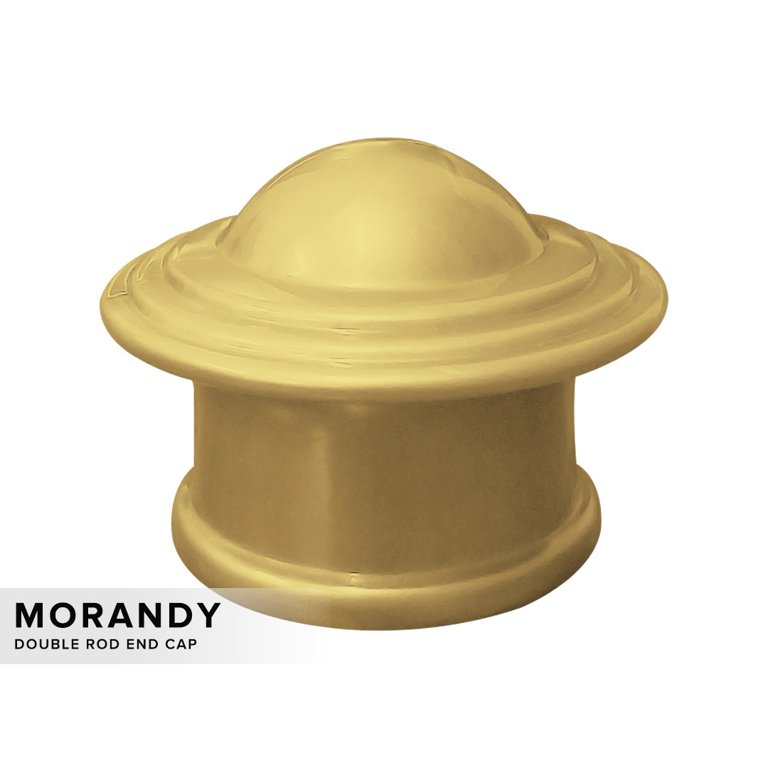 Morandy 窗帘杆端盖 哑光浅金色