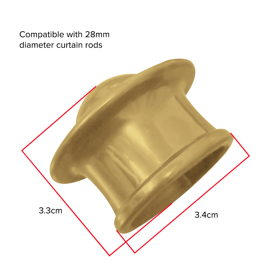 Morandy Curtain Rod End Cap Matte Light Gold Colour