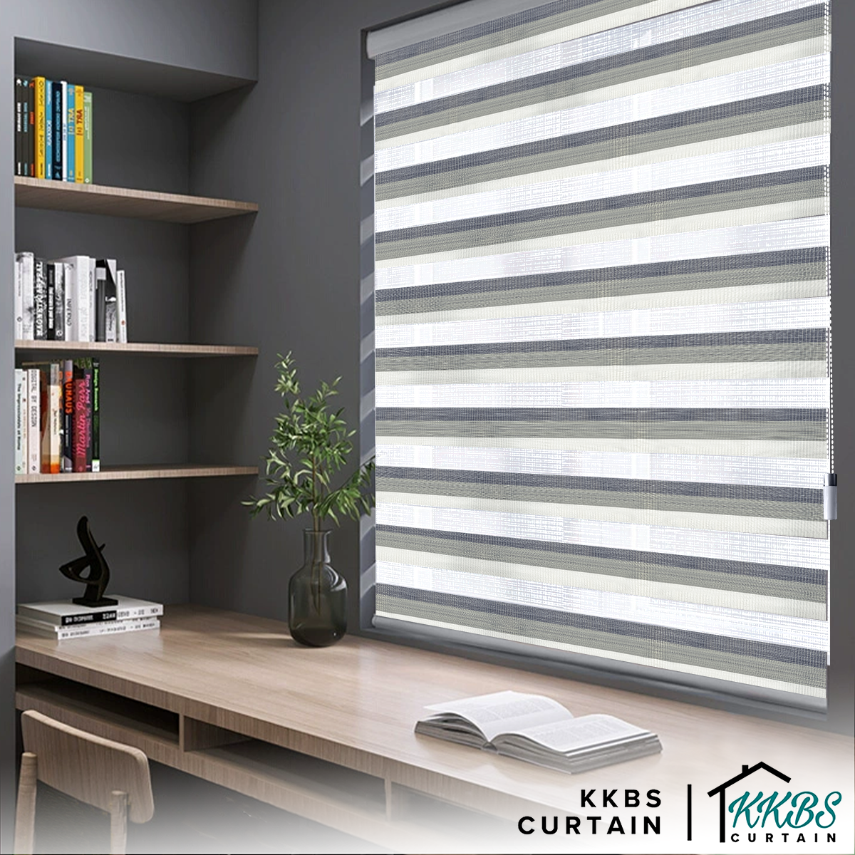 Perido Semi Blackout Zebra Blinds Custom Made 