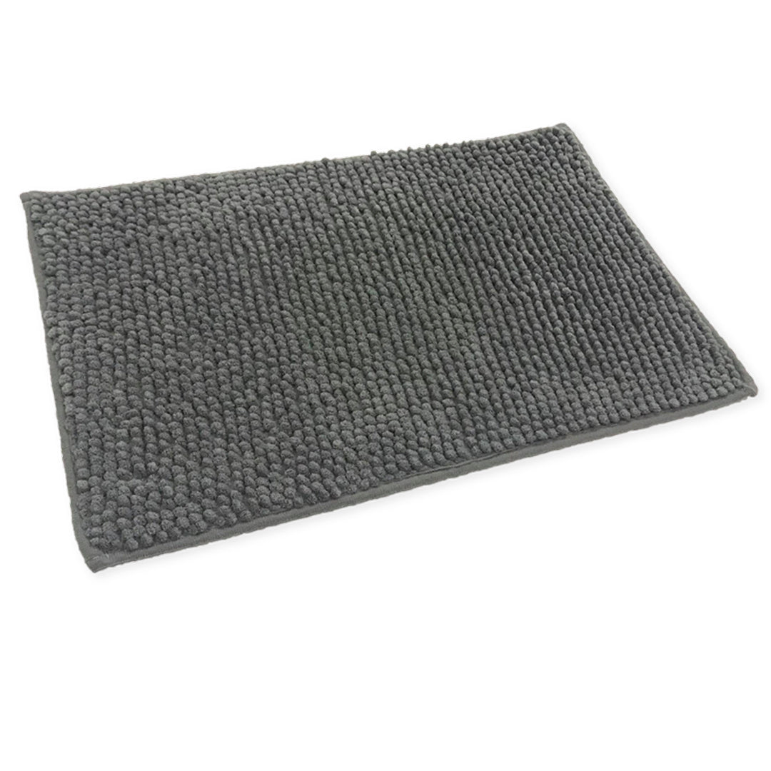 Alas Kaki Chenille Microfiber Warna Polos Bulu Pendek