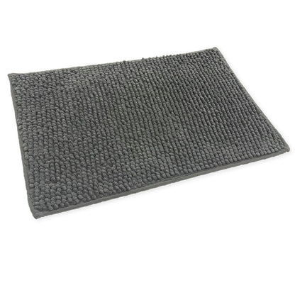Alas Kaki Chenille Microfiber Warna Polos Bulu Pendek
