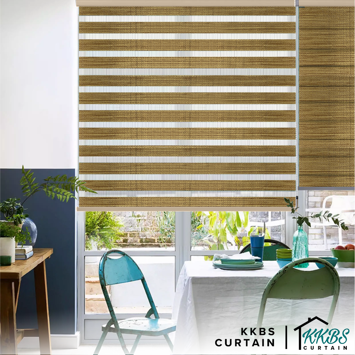 Felicio Semi Blackout Zebra Blinds Dibuat Tersuai 