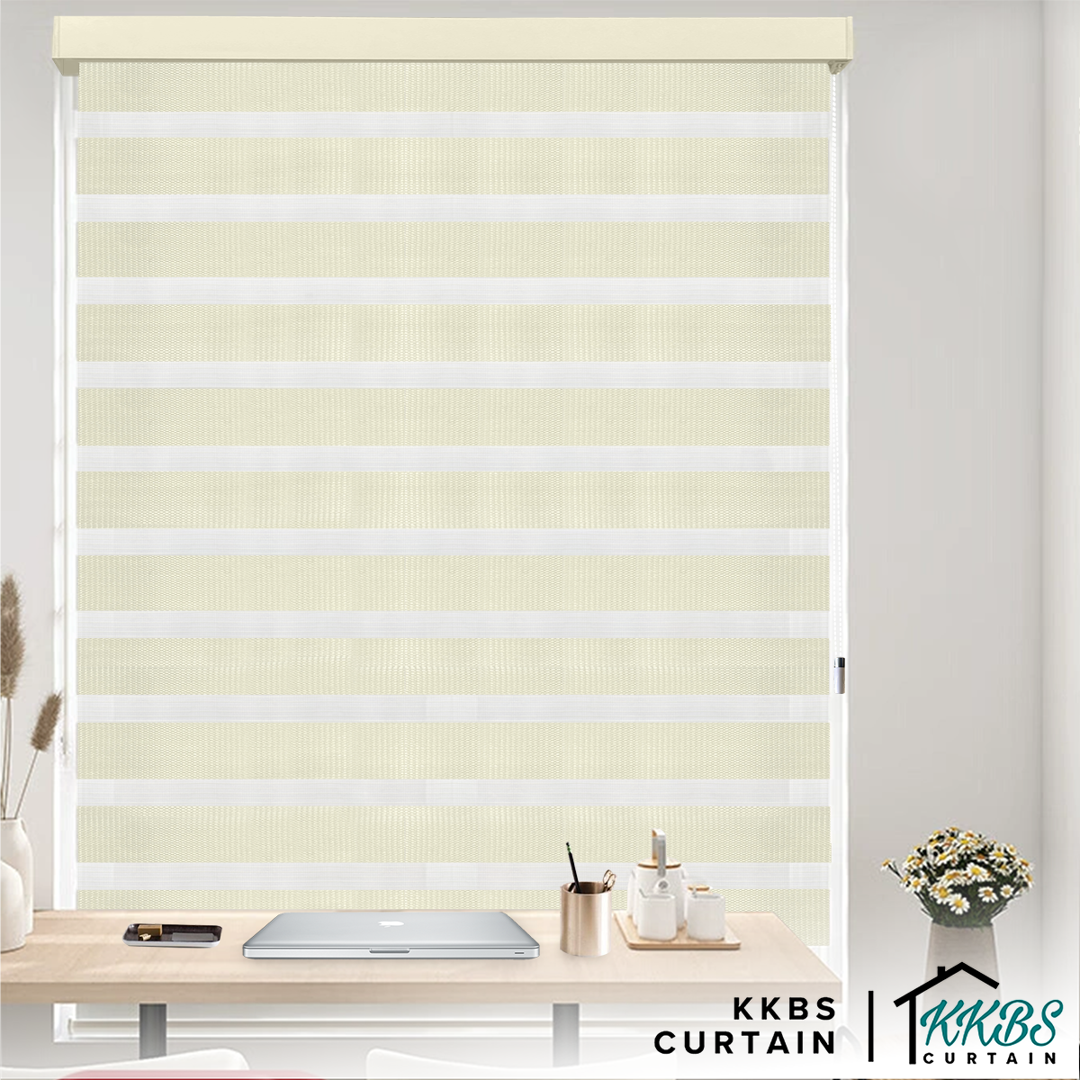 Kimiko Semi Blackout Zebra Blinds Dibuat Tersuai 
