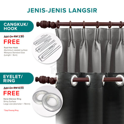 Estella Langsir 90 - 99% Blackout Siap Jahit (Page 1)