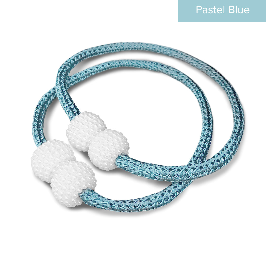 Pearlie Magnetic Pearl Braided Curtain Tieback