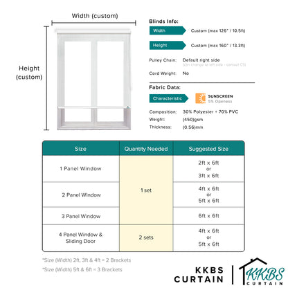 Toreso Sunscreen Roller Blinds Custom Made