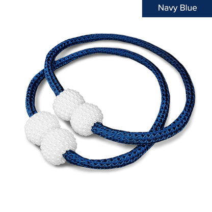 Pearlie Magnetic Pearl Braided Curtain Tieback